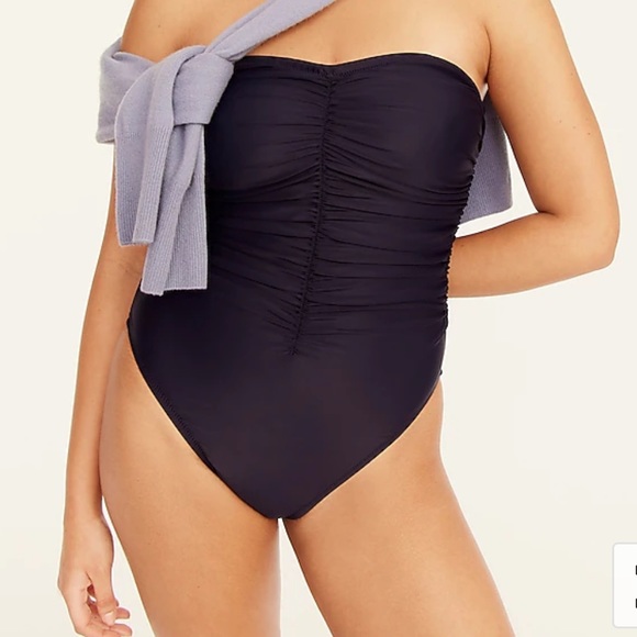 NWT J.Crew ruched sweetheart one piece bathing suit- size 12 - Picture 1 of 7